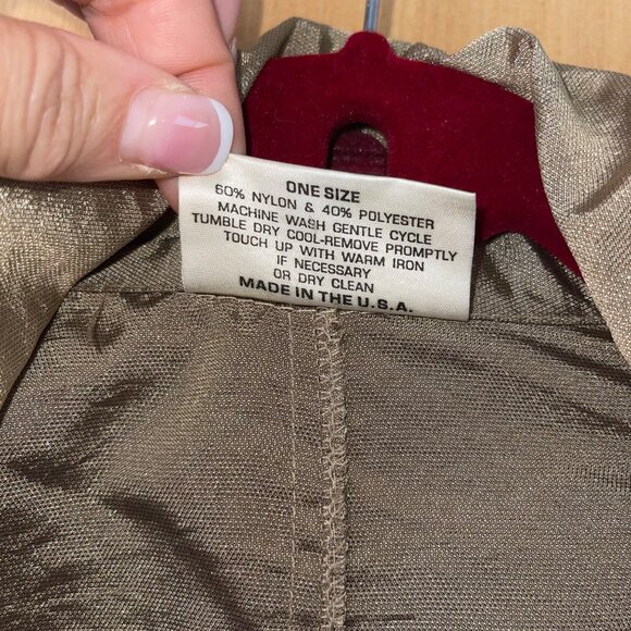 Mycra Pac Designer Wear Womens Trench Rain Coat One Size Gold Belted Pockets - Picture 13 of 16